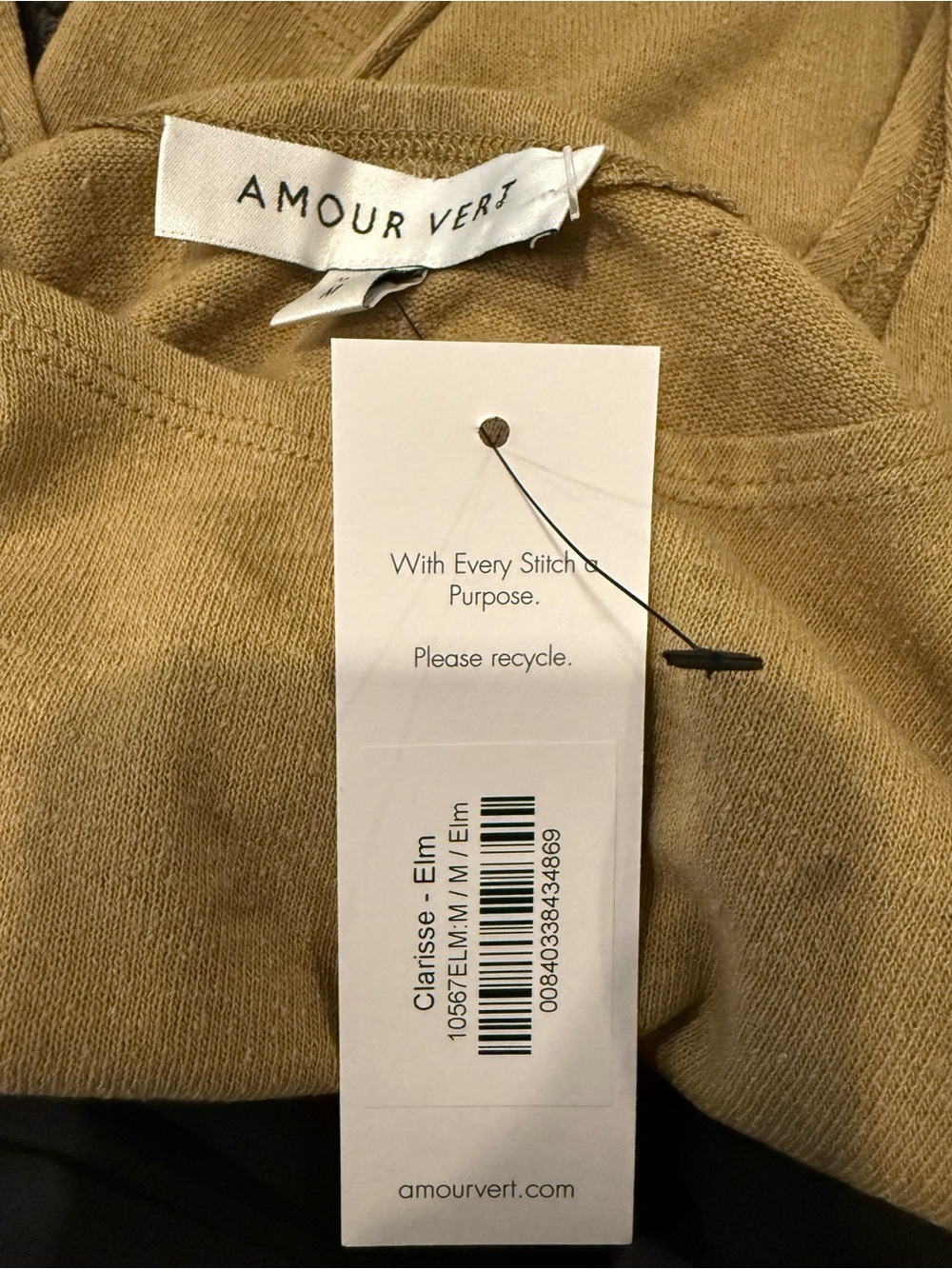 Amour Vert Clarisse Silk Tank Top Earthy Lagenlook Size M - Picture 4 of 5